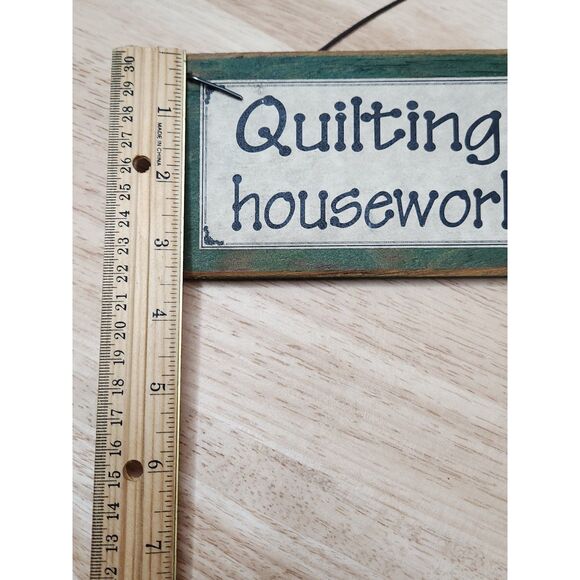 Quilting Forever, Housework Whenever decorative sign - Picture 4 of 5